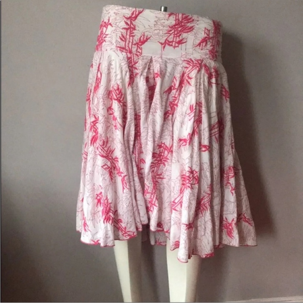 Diane Von Furstenberg Embroidery Floral Flare Skirt
